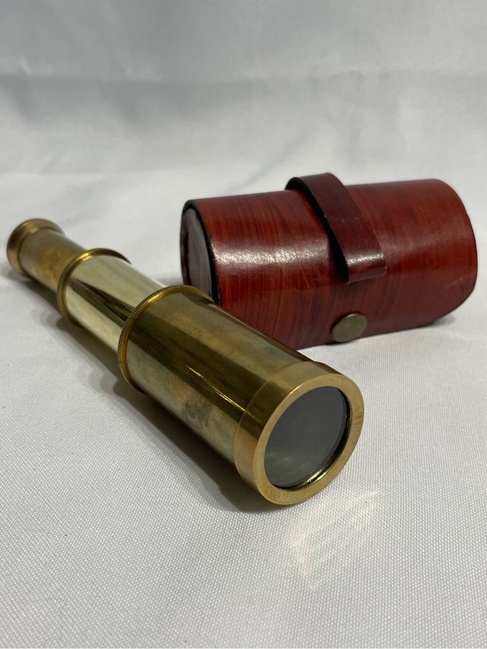 6-inch vintage-style solid brass handheld telescope collapsible spyglass design